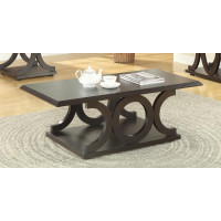 Coaster Furniture 703148 C-shaped Base Coffee Table Cappuccino